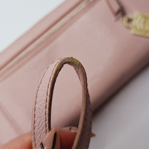 Fossil Emma Large Zip Clutch Burnished Lilac Pink Wristlet Leather Wallet RFID - Picture 10 of 15